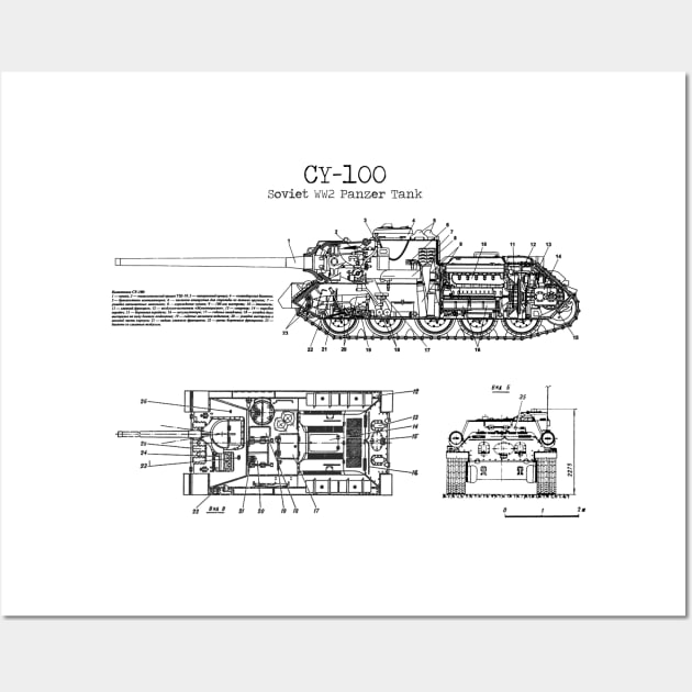 SOVIET TANK PATENT Wall Art by Dennson Creative